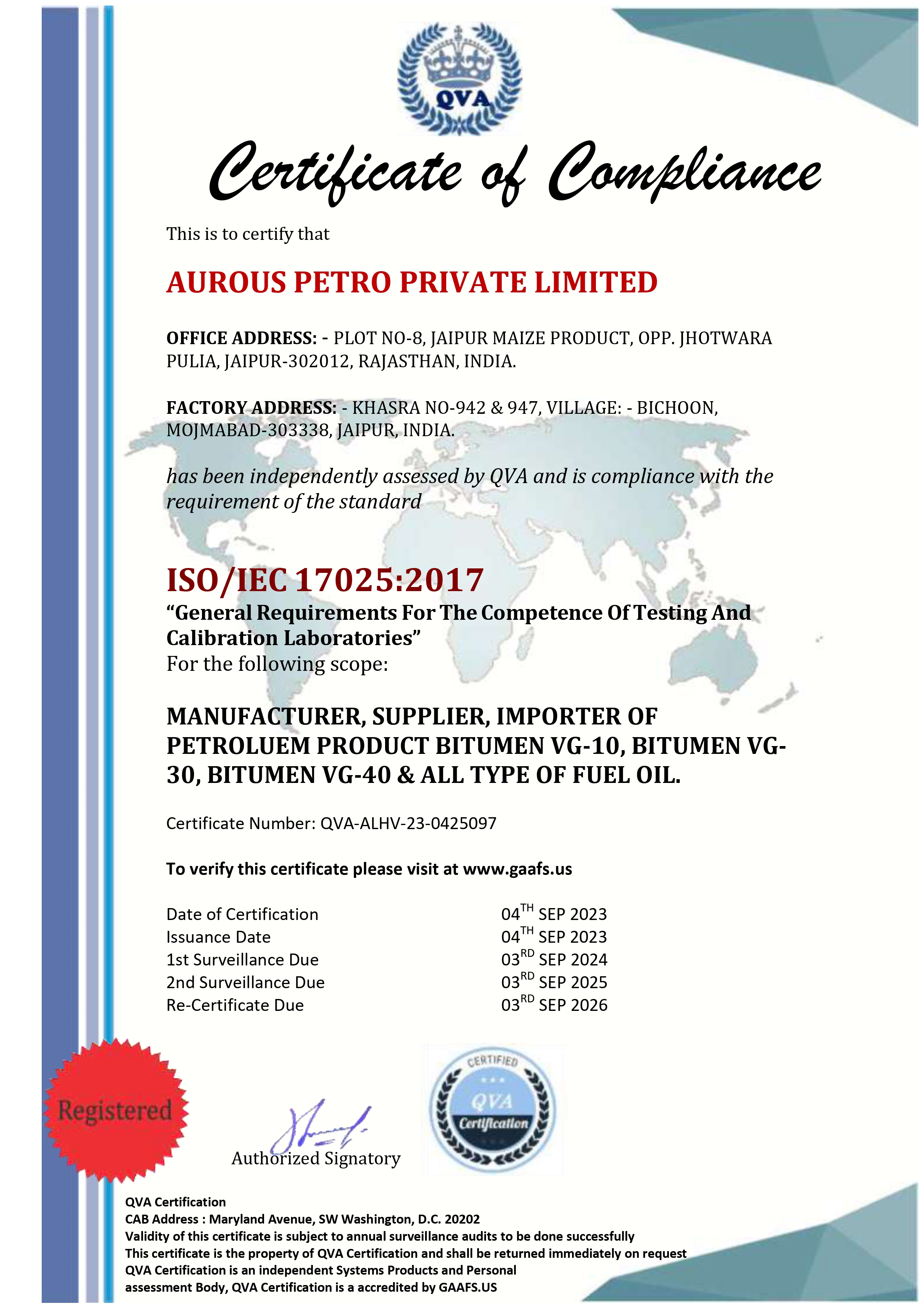 Certificate of Compliance